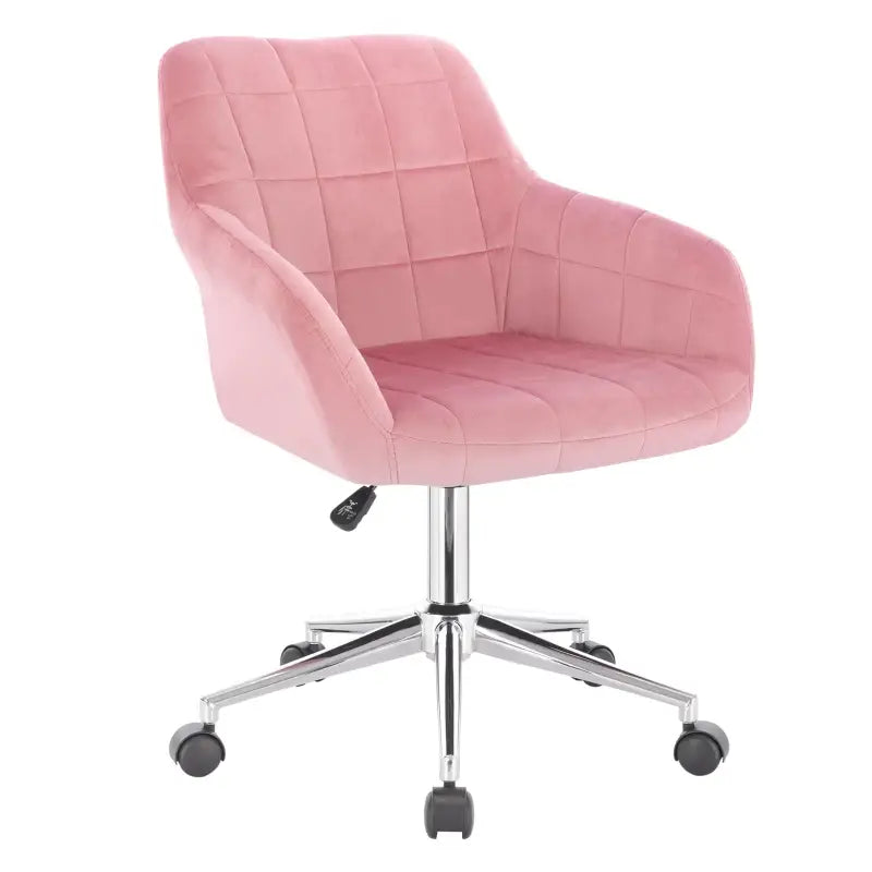 BukkitBow - Verstelbare Kantoorstoel / Bureaustoel - Fluweel/Linnen of Kunstleer - Verchroomd Staal Basis - 360° Draaibaar - Belasting: 100kg