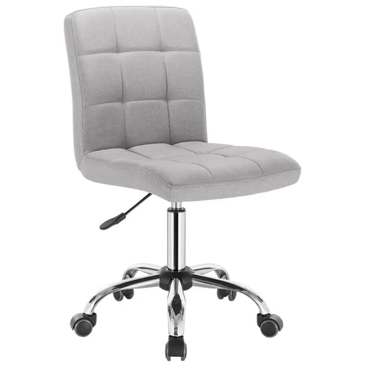 BukkitBow - Verstelbare Linnen Werkkruk / Bureaustoel - Stevig Metalen Frame - Ideaal voor Kantoor en Studieruimte - Max Belasting: 100kg