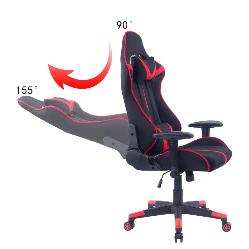 BukkitBow - Verstelbare Racing Gamingstoel / Bureaustoel - Synthetisch Leer of Stof - Max 120KG Belasting - 127-135cm Hoogte