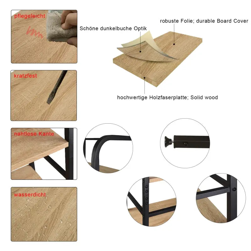 BukkitBow - Wandplank / Boekenrek - Metalen Rek - 6 Laags Plank - Ruime Opslag - Stabiel en Duurzaam - 50x30x176CM