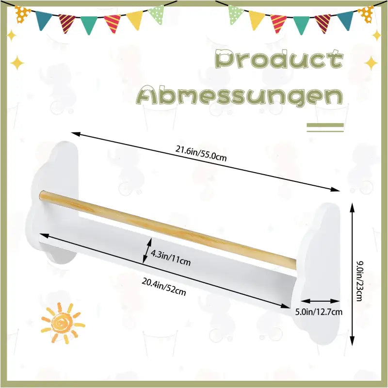 BukkitBow - Wandplanken voor Kinderen / Kinderkamer - Rechtopstaande Boekenplanken - Set van 3 Stuks