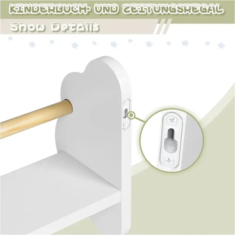 BukkitBow - Wandplanken voor Kinderen / Kinderkamer - Rechtopstaande Boekenplanken - Set van 3 Stuks