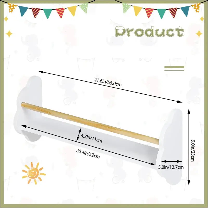 BukkitBow - Wandplanken voor Kinderen / Kinderkamer - Rechtopstaande Boekenplanken - Set van 3 Stuks
