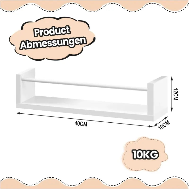 BukkitBow - Wandplanken - Zwevende Rekken - 3 Stuks - 40CM Breed - Wit