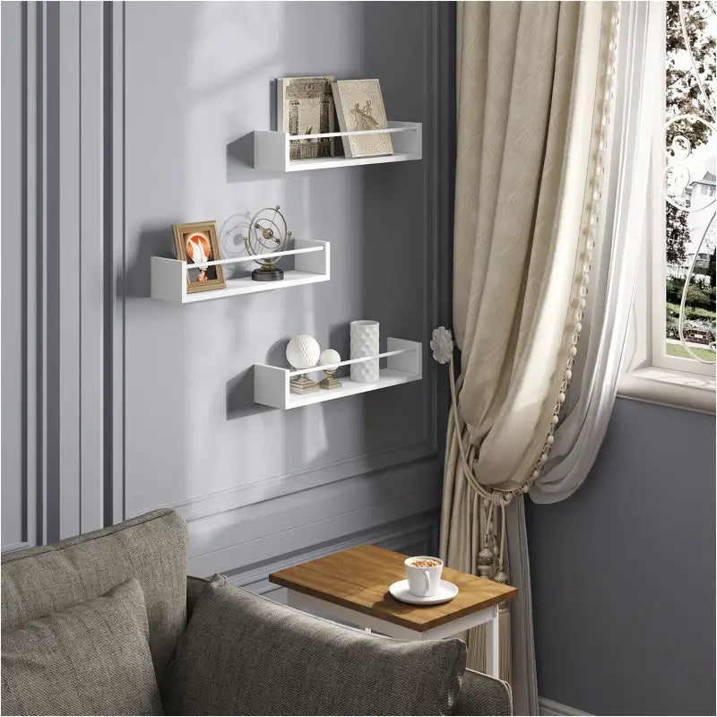 BukkitBow - Wandplanken - Zwevende Rekken - 3 Stuks - 40CM Breed - Wit