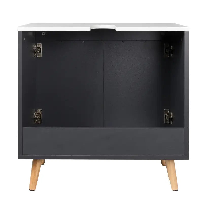 BukkitBow - Wastafel Kast / Badkamermeubel - Met Sifon Uitsparing - Vochtbestendig - Stevige Houten Poten - 60x40x60.5cm