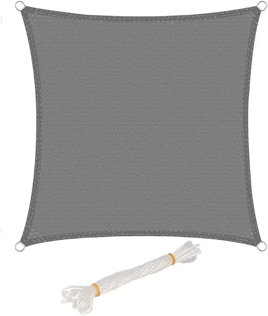 BukkitBow - Zonnescherm/Schaduwzeil - 180g/m² HDPE - Beschikbaar in Grijs, Crème, Zand - Keuze uit Driehoek, Vierkant, Rechthoek - UV-bescherming 50+