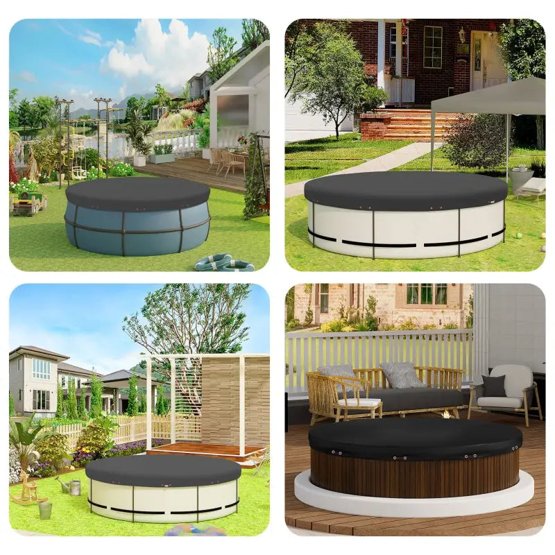 BukkitBow - Zwembadzeil/Afdekzeil voor Zwembad - Winter/Vorst Bedekking - Met Staalkabel en Opdraai Klem - Houdt Warmte in het Zwembad - Met Rand
