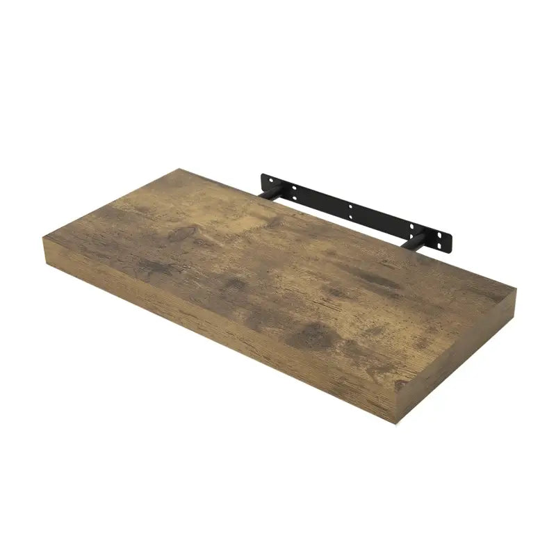 BukkitBow - Zwevende Wandplank - 10 kg Laadvermogen - Diverse Maten van 25-120cm - Muur Montage - Rustiek Bruin Hout