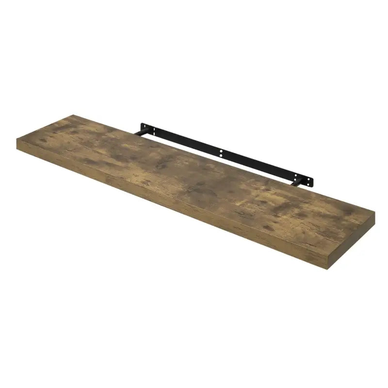 BukkitBow - Zwevende Wandplank - 10 kg Laadvermogen - Diverse Maten van 25-120cm - Muur Montage - Rustiek Bruin Hout