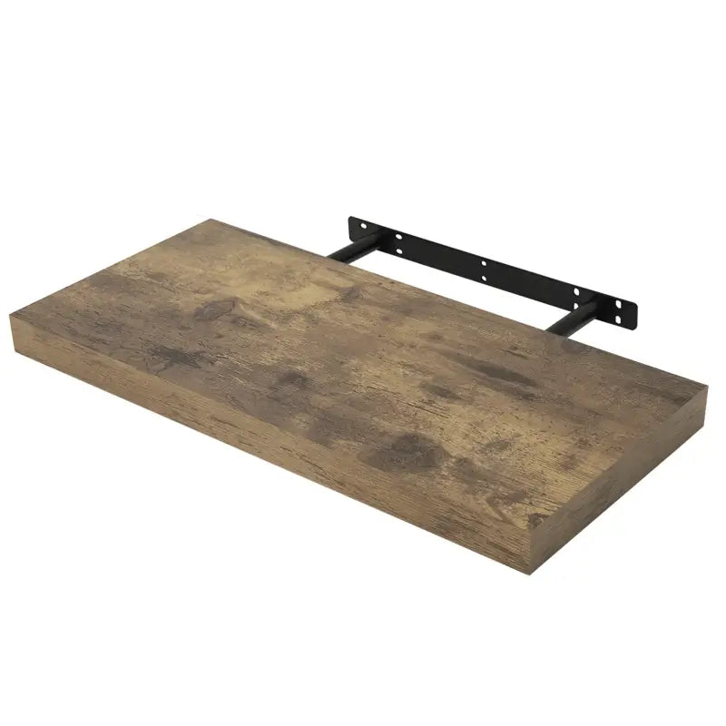 BukkitBow - Zwevende Wandplank - 10 kg Laadvermogen - Diverse Maten van 25-120cm - Muur Montage - Rustiek Bruin Hout
