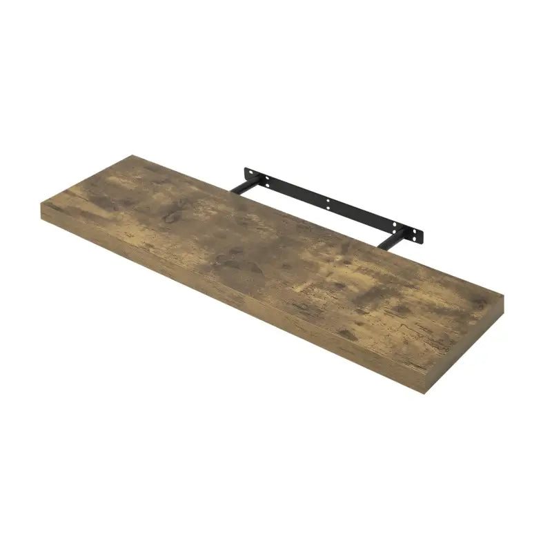 BukkitBow - Zwevende Wandplank - 10 kg Laadvermogen - Diverse Maten van 25-120cm - Muur Montage - Rustiek Bruin Hout