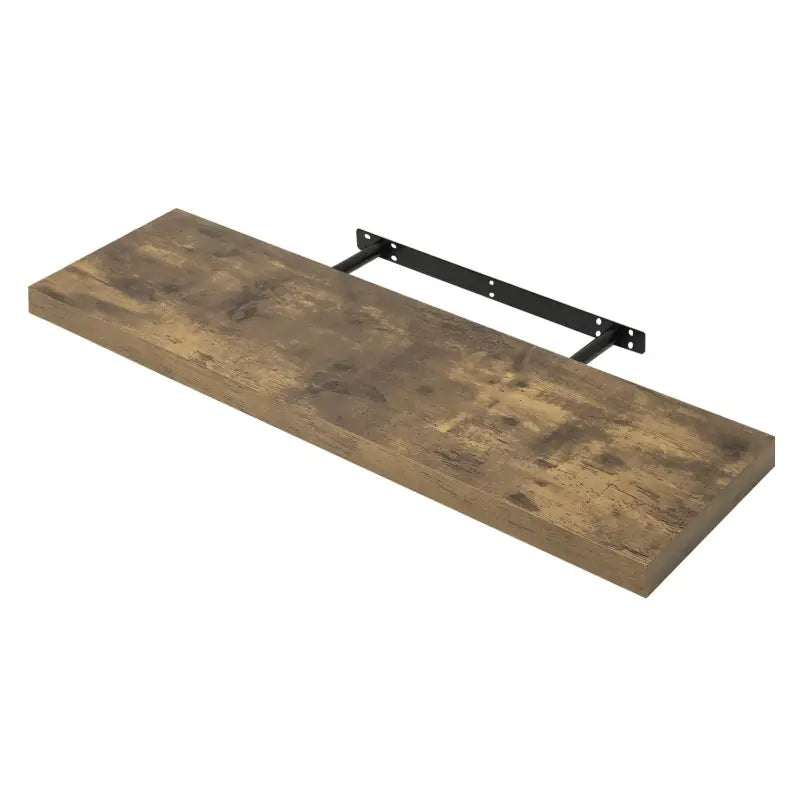 BukkitBow - Zwevende Wandplank - 10 kg Laadvermogen - Diverse Maten van 25-120cm - Muur Montage - Rustiek Bruin Hout