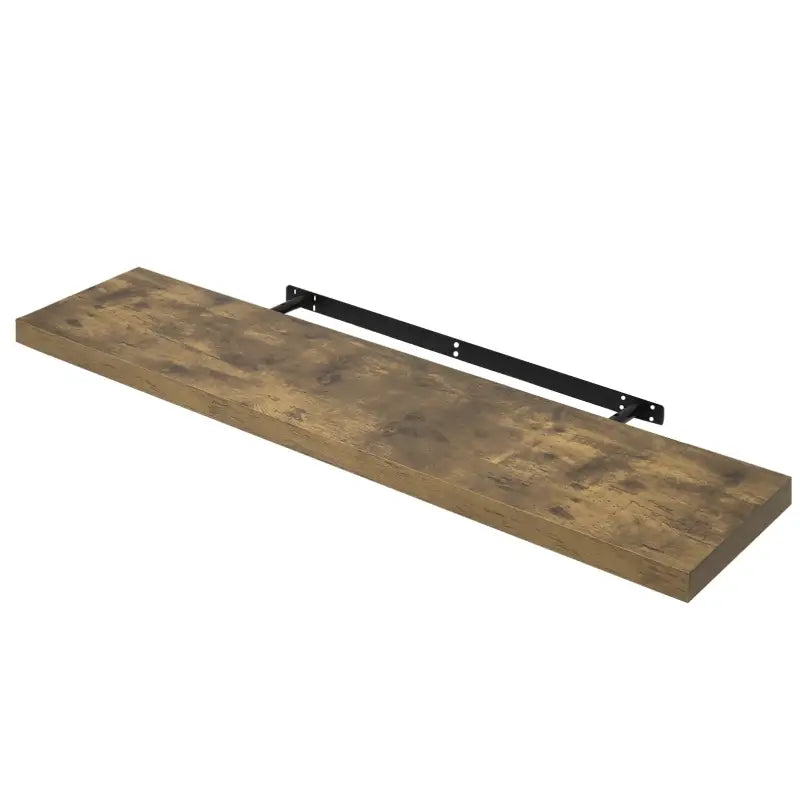 BukkitBow - Zwevende Wandplank - 10 kg Laadvermogen - Diverse Maten van 25-120cm - Muur Montage - Rustiek Bruin Hout