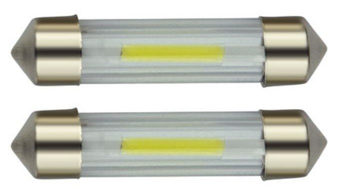 C5W 39mm autolamp 2 stuks | LED festoon | COB daglichtwit 6500K | 24 Volt - 2 Watt