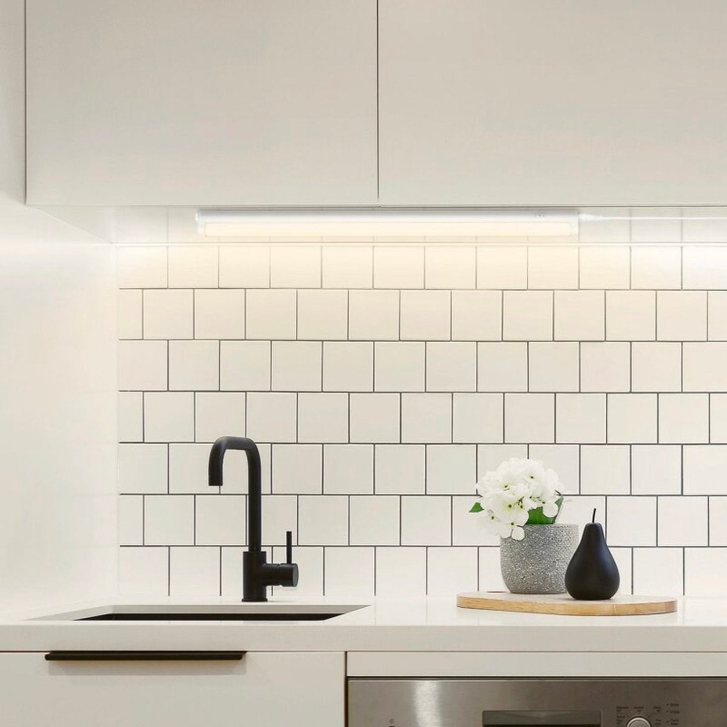 Complete LED Kastverlichting 30 cm - Met koppelstuk en voeding - 3000K