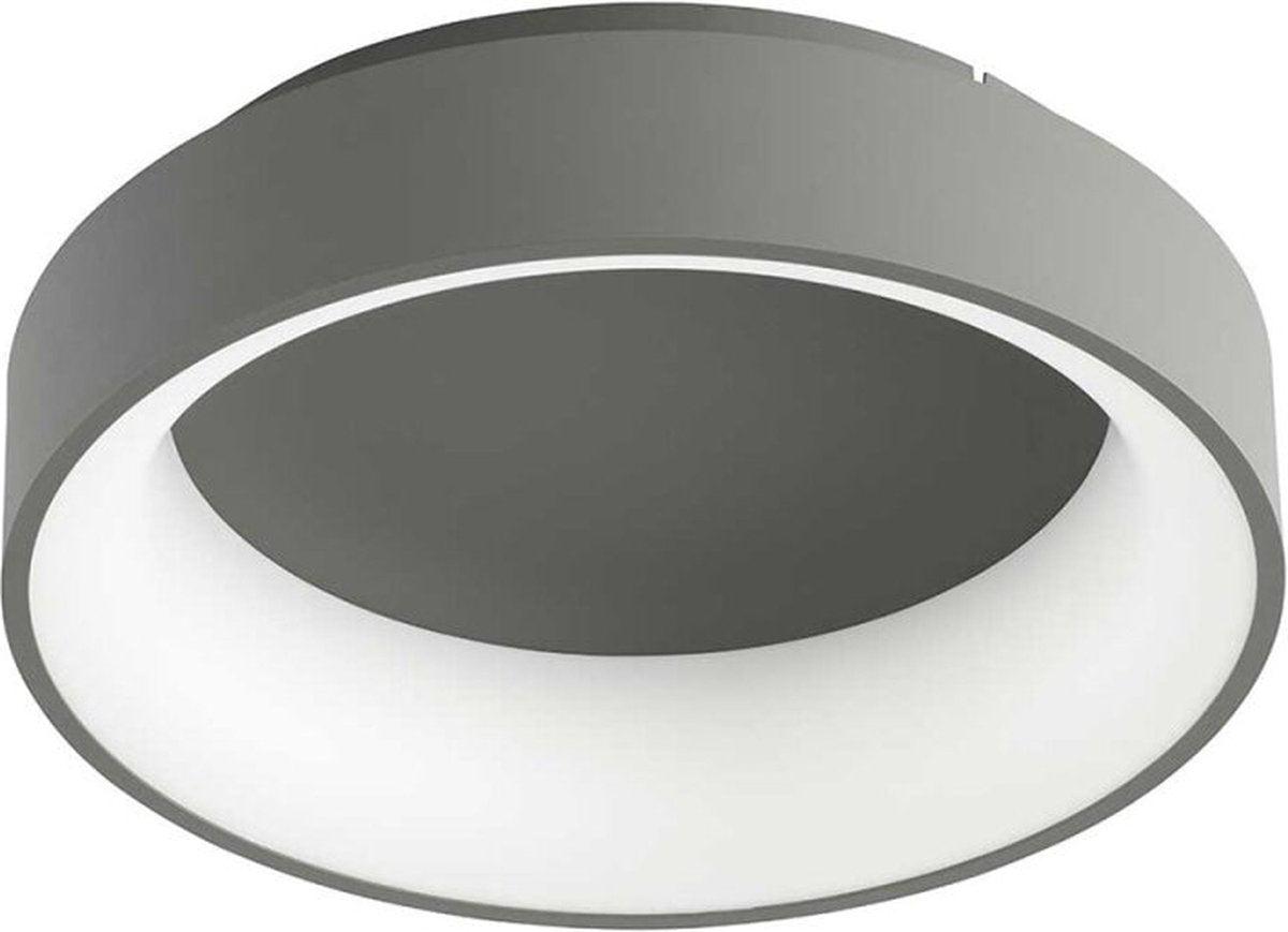 Deco Plafondlamp Ø 39cm met achtergrondverlichting - Dimbaar zonder dimmer - Donkergrijs