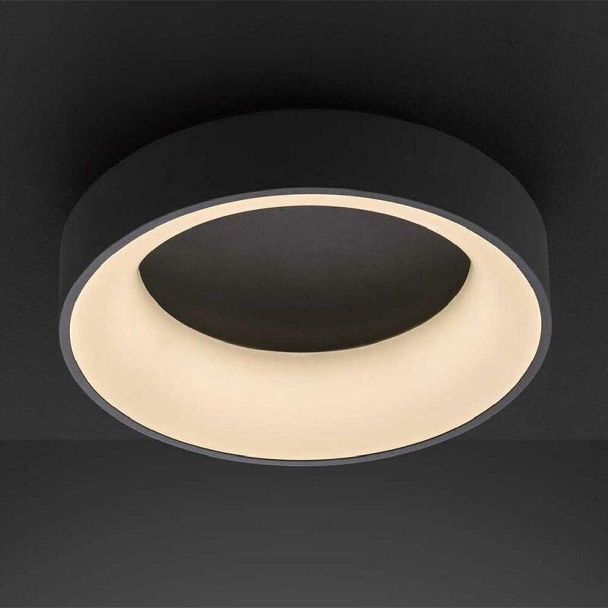 Deco Plafondlamp zwart Ø 45 cm met afstandsbediening - Dimbaar wit licht - Achtergrondverlichting