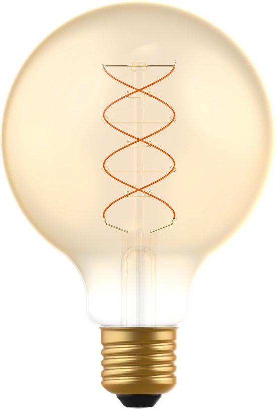 DecoDim LED Lamp Goud E27 - XL Ø 9.5 cm - Dimbaar - Extra warm wit - 5W (25W)