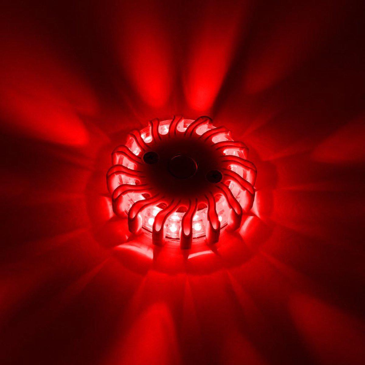 LED's Light Draadloze LED Zwaailamp op Batterijen - 9 standen - Magnetisch & Waterdicht - Rood
