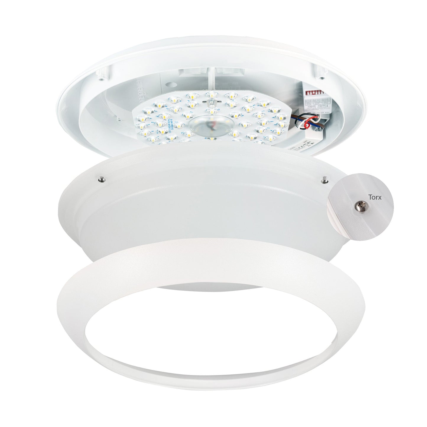 EasyFix LED Plafondlamp 30 cm - Lichtkleur en lichtsterkte dimbaar - Waterdicht - IP66