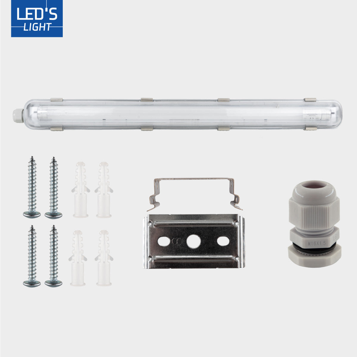 2 PACK - LED's Light Complete LED TL lamp met LED buis 120 cm - Binnen en buiten - 2130 lm - 1x11,5W - 4000K