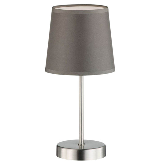 Eleganto LED Tafellamp met voetschakelaar - E14 fitting - Grijs - 32 cm
