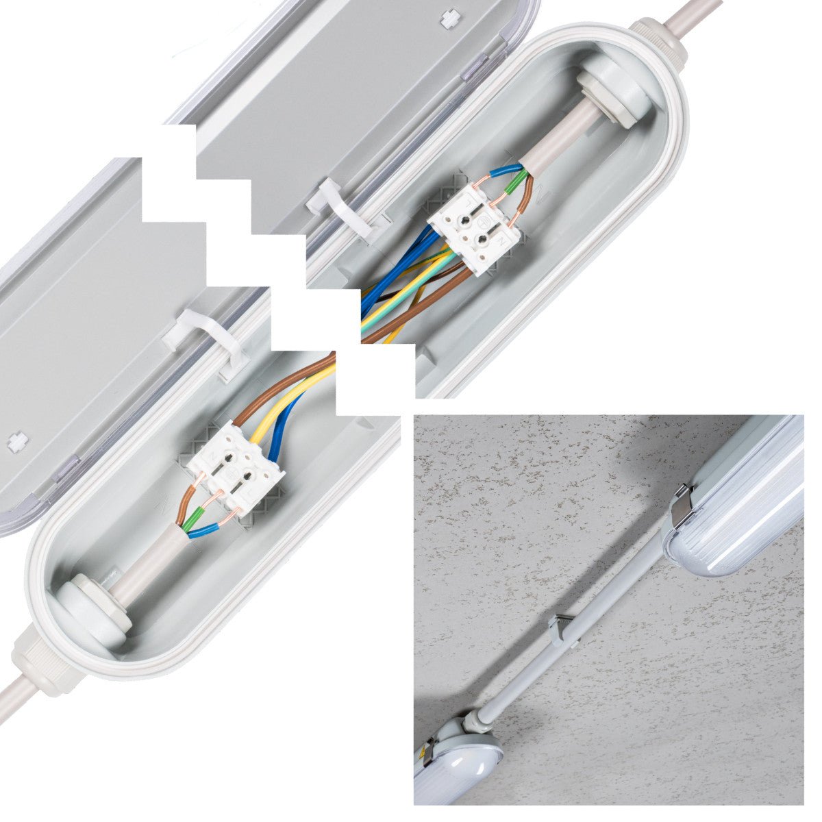 2 PACK - LED's Light Pro TL Armatuur Strip 60 cm - Energielabel B - IP65 waterdicht - 2650 lm