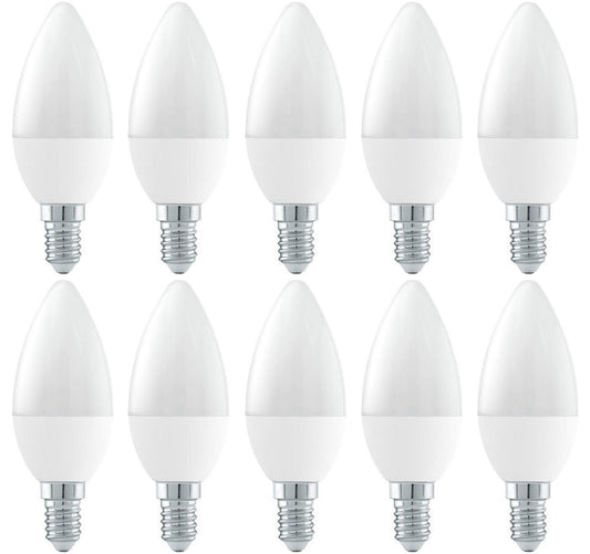 Kaarslamp E14 C37 10 stuks | LED 6W=41W gloeilamp | warmwit 3000K