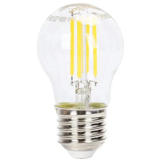 Kogellamp E27 dimbaar daglichtwit | G45 LED 4W~400Lm=38W halogeen verlichting | helder glas - 6500K