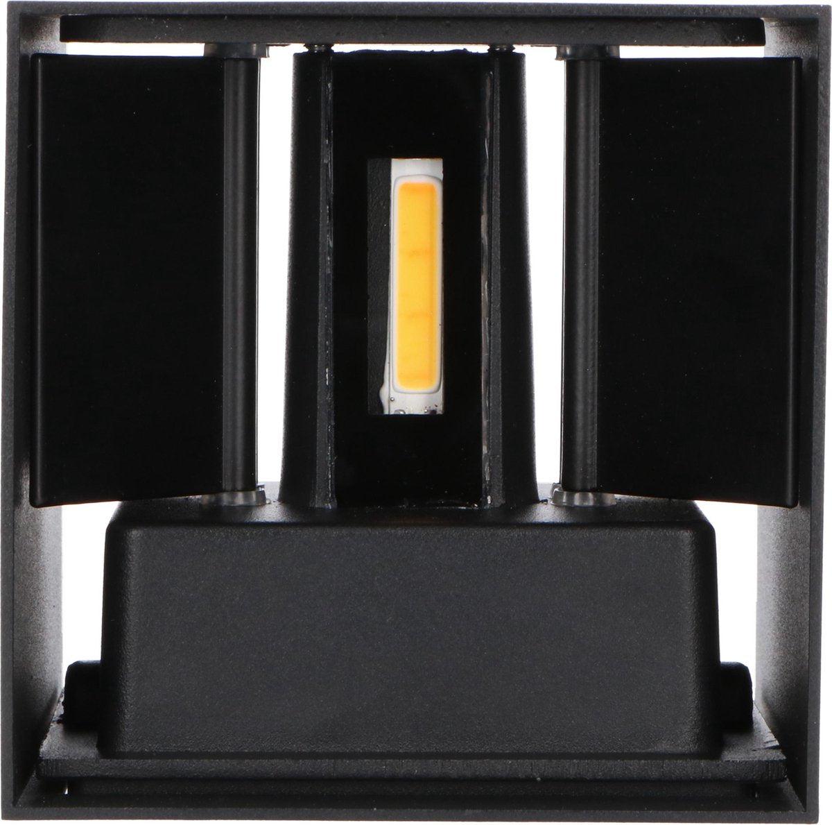 LED's Light Kubus LED Wandlamp voor buiten - Omhoog&Omlaag licht - IP65 - Zwart