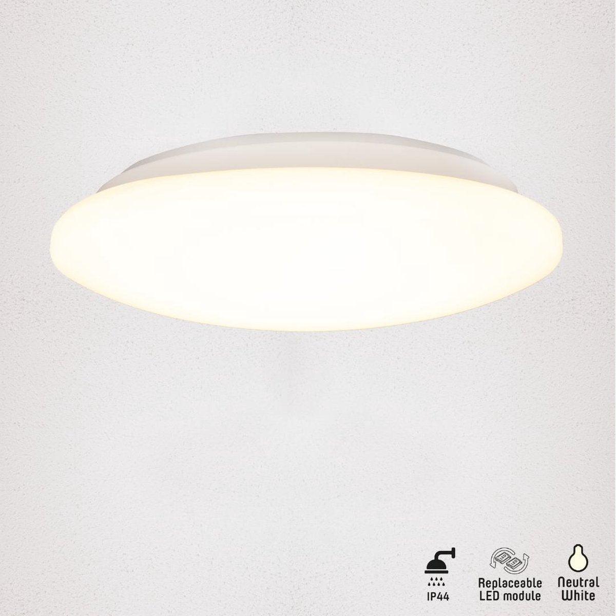 LED's Light Universele Plafondlamp 1600 - Geschikt voor badkamer IP44 - Koel wit (4000K) - 30 cm