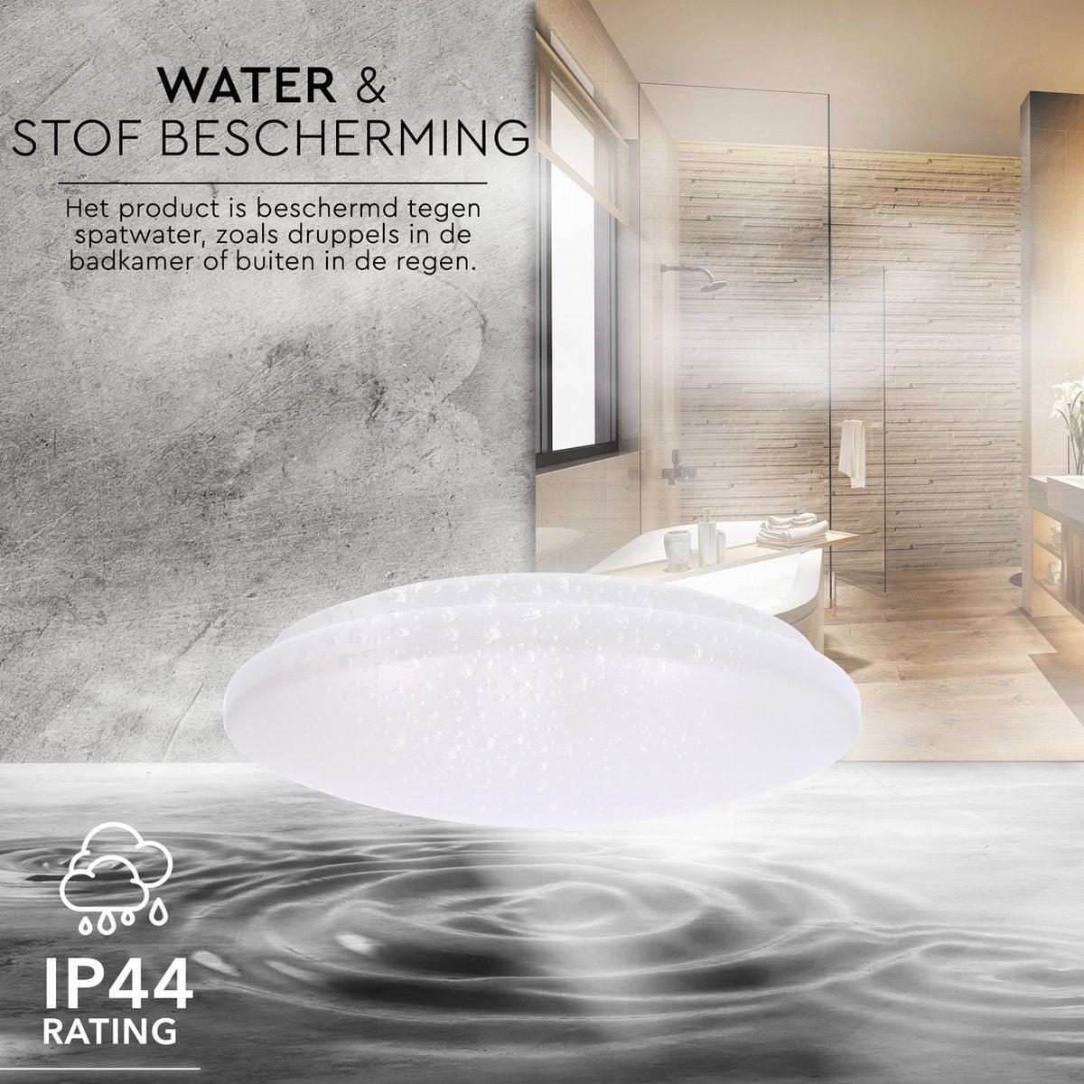 LED's Light Universele Plafondlamp 1500 - Geschikt voor badkamer IP44 - Warm wit (3000K) - 30 cm