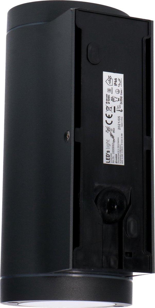 LED's Light Up & Down LED Buitenlamp met sensor - IP44 waterdicht - GU10 fitting - Model Venezia - Antraciet