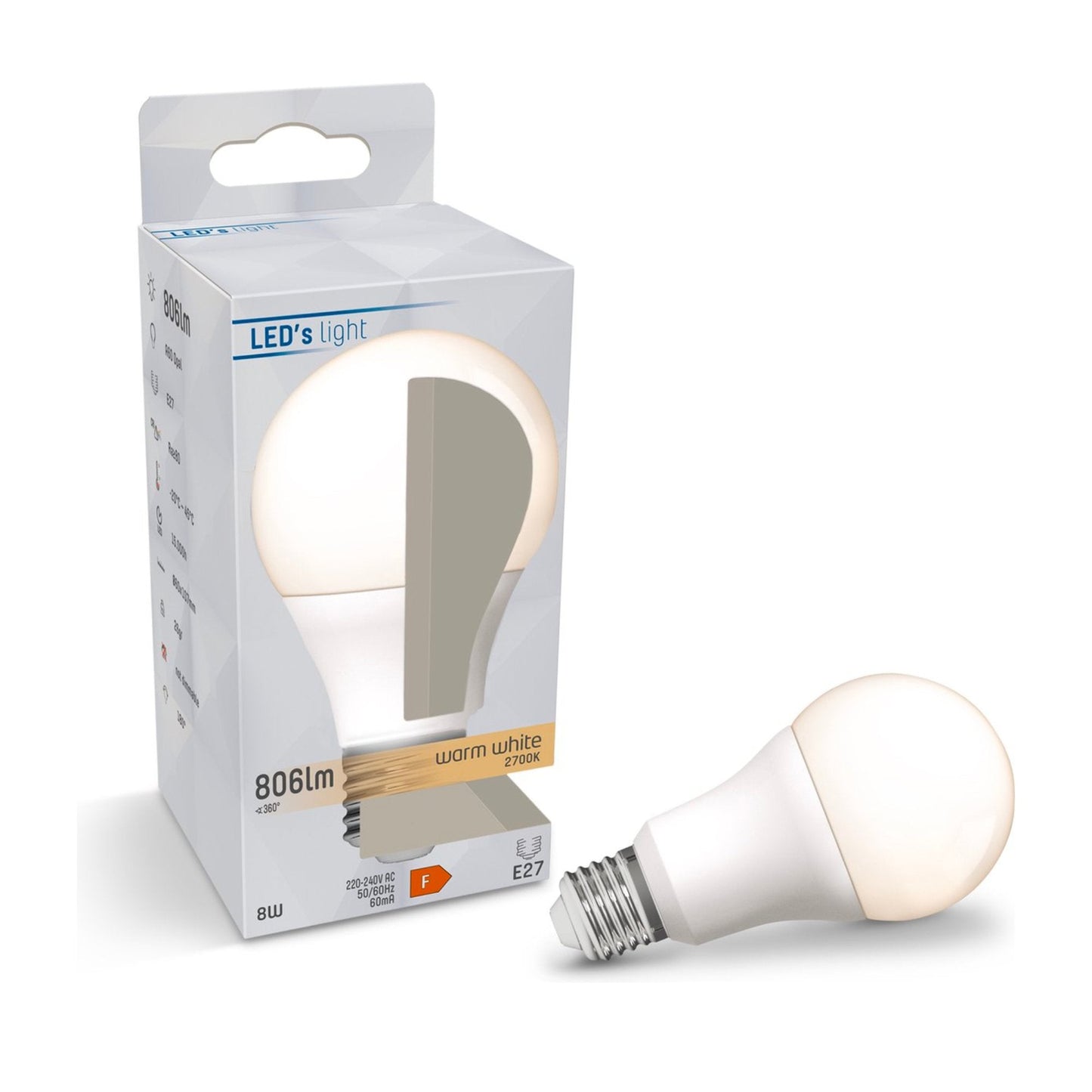 LED Lamp E27 - Mat - Warm wit - 13W vervangt 100W