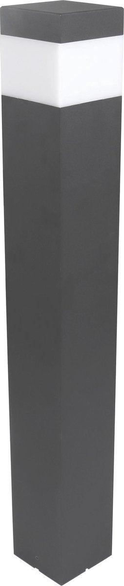 LED Lantaarnpaal Mat met E27 fitting - IP44 - Sora - 76 cm - Grijs