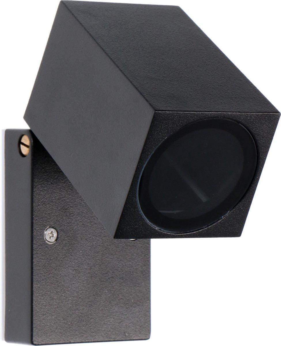 LED's Light Kantelbare LED Buitenlamp - GU10 fitting - IP44 - Zwart - Model Lucca