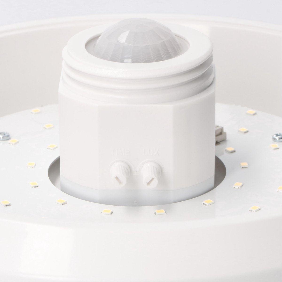 LED Plafondlamp 24 cm met bewegingssensor - Spatwaterdicht - Warm wit