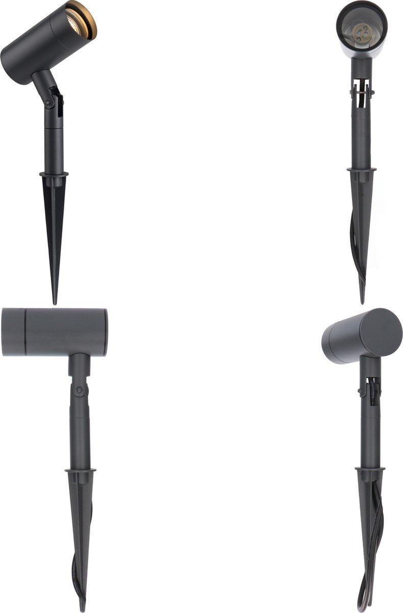 LED's Light Prikspot Tuinverlichting - Kantelbaar - GU10 fitting - IP54 waterbestendig - Antraciet