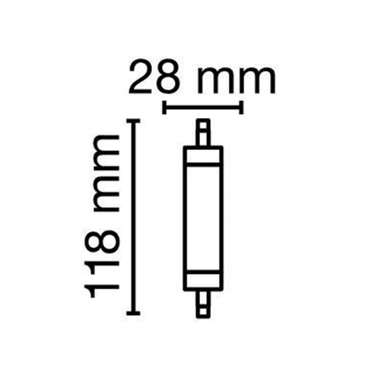 LED R7S Staaflamp 118 mm - 12.5W vervangt 100W - Warm wit licht