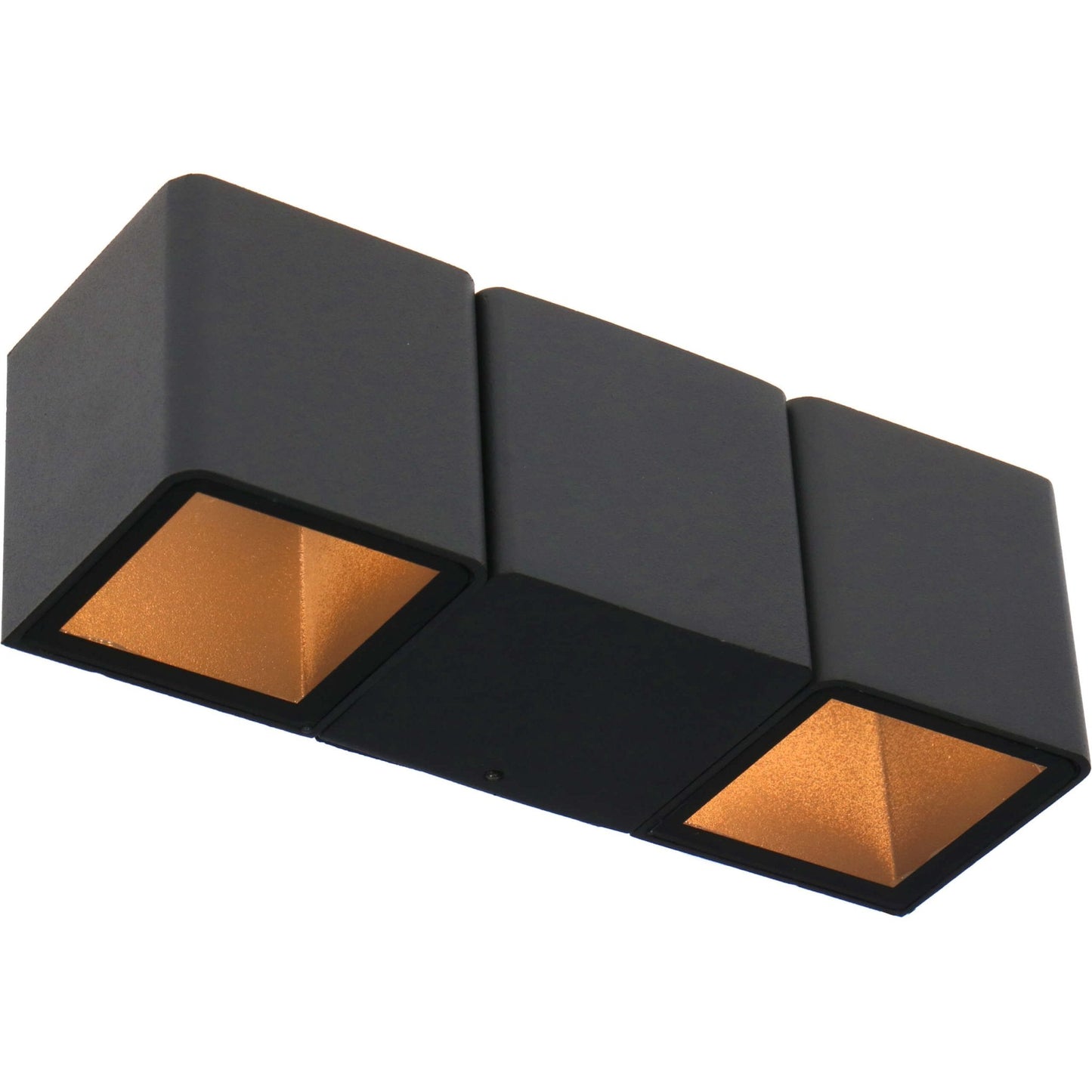 LED's Light 4-lichts Wandlamp Buiten - Model Aversa - Warm wit - IP54 waterdicht - Antraciet