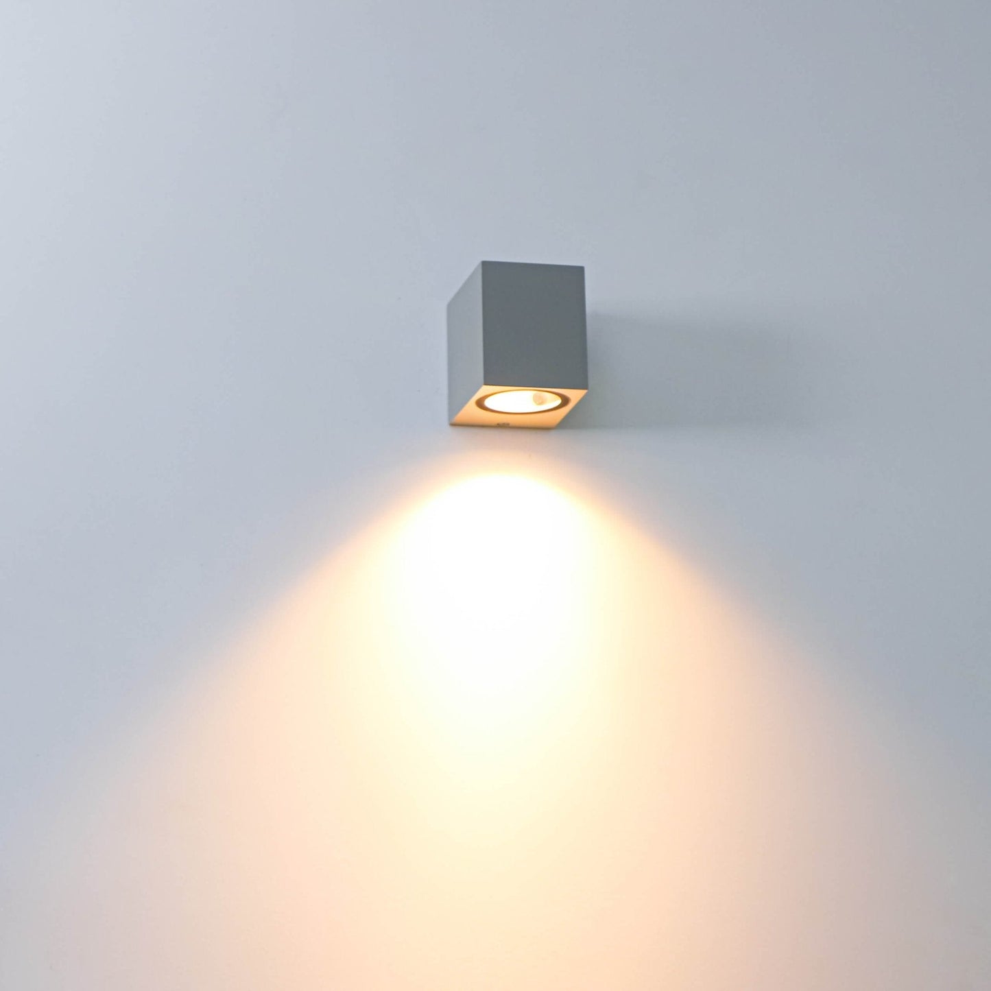 NØRD Down - LED Wandlamp buiten met GU10 fitting - Rome - Vierkant - IP44 - Grijs