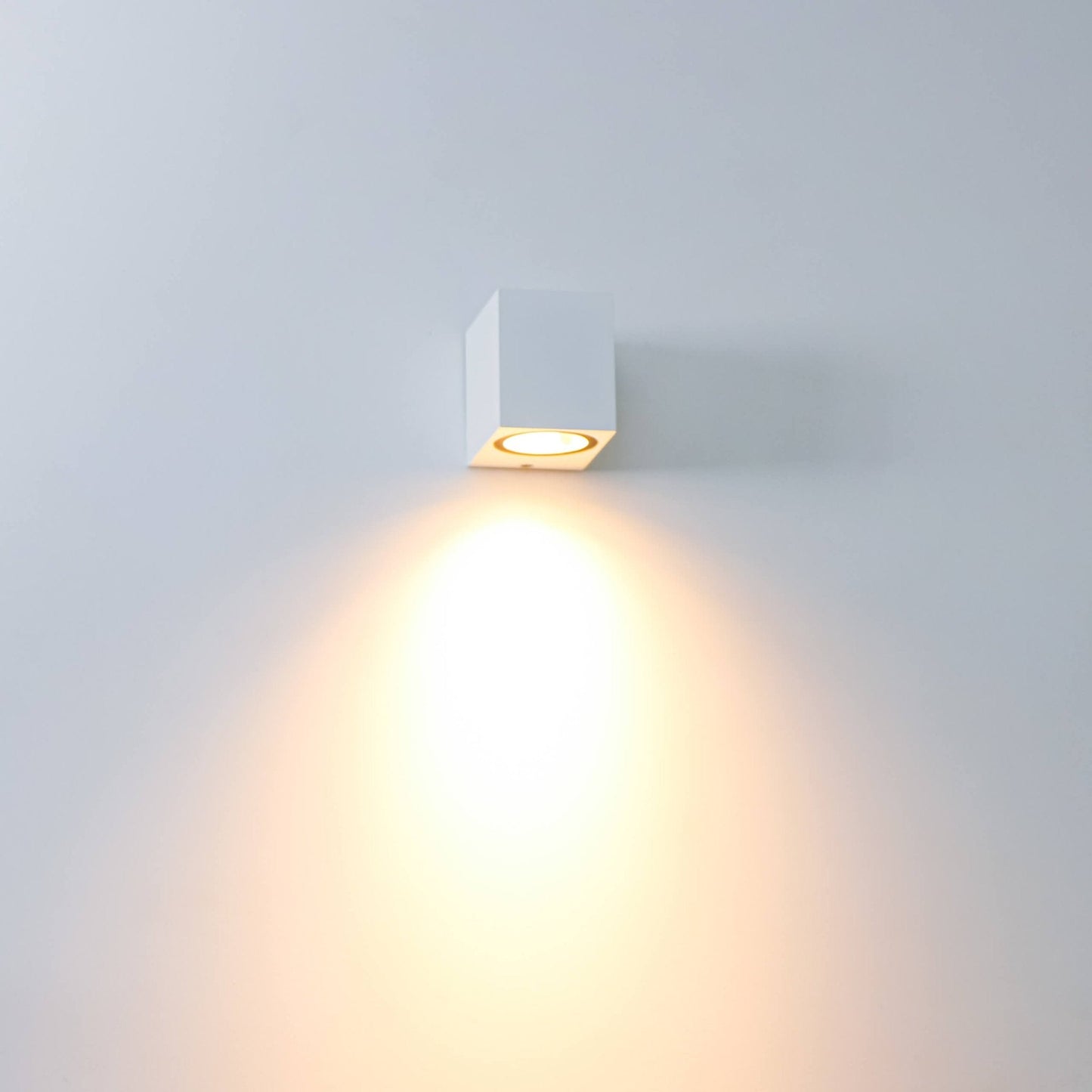 NØRD Down - LED's Light LED Wandlamp Buiten met GU10 fitting - Vierkant - IP44 - Wit - Model Rome