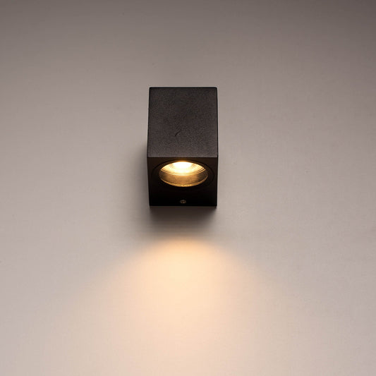 NØRD Down - LED's Light LED Wandlamp Buiten met GU10 fitting - Vierkant - IP44 - Zwart - Model Rome