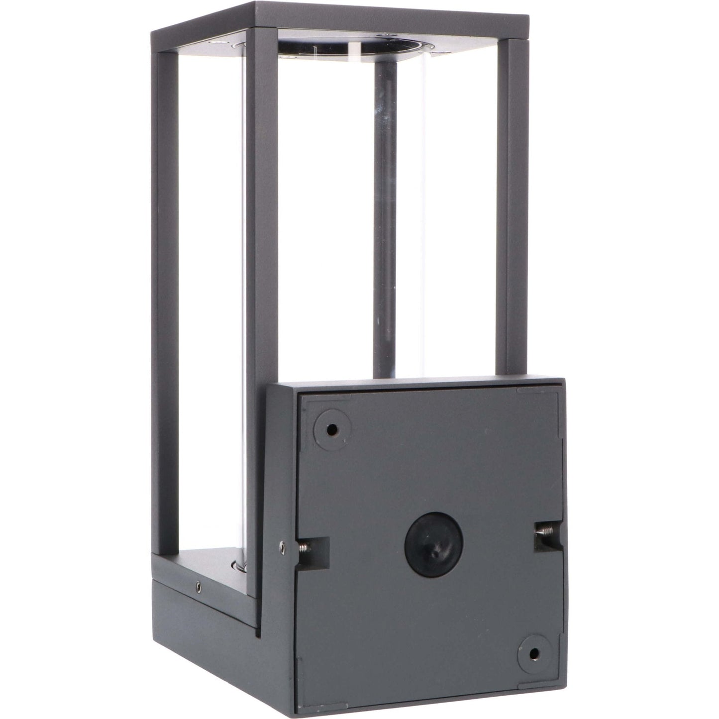 LED's Light LED Wandlamp met glazen ruiten - Rechthoek - E27 fitting - IP44 - Antraciet