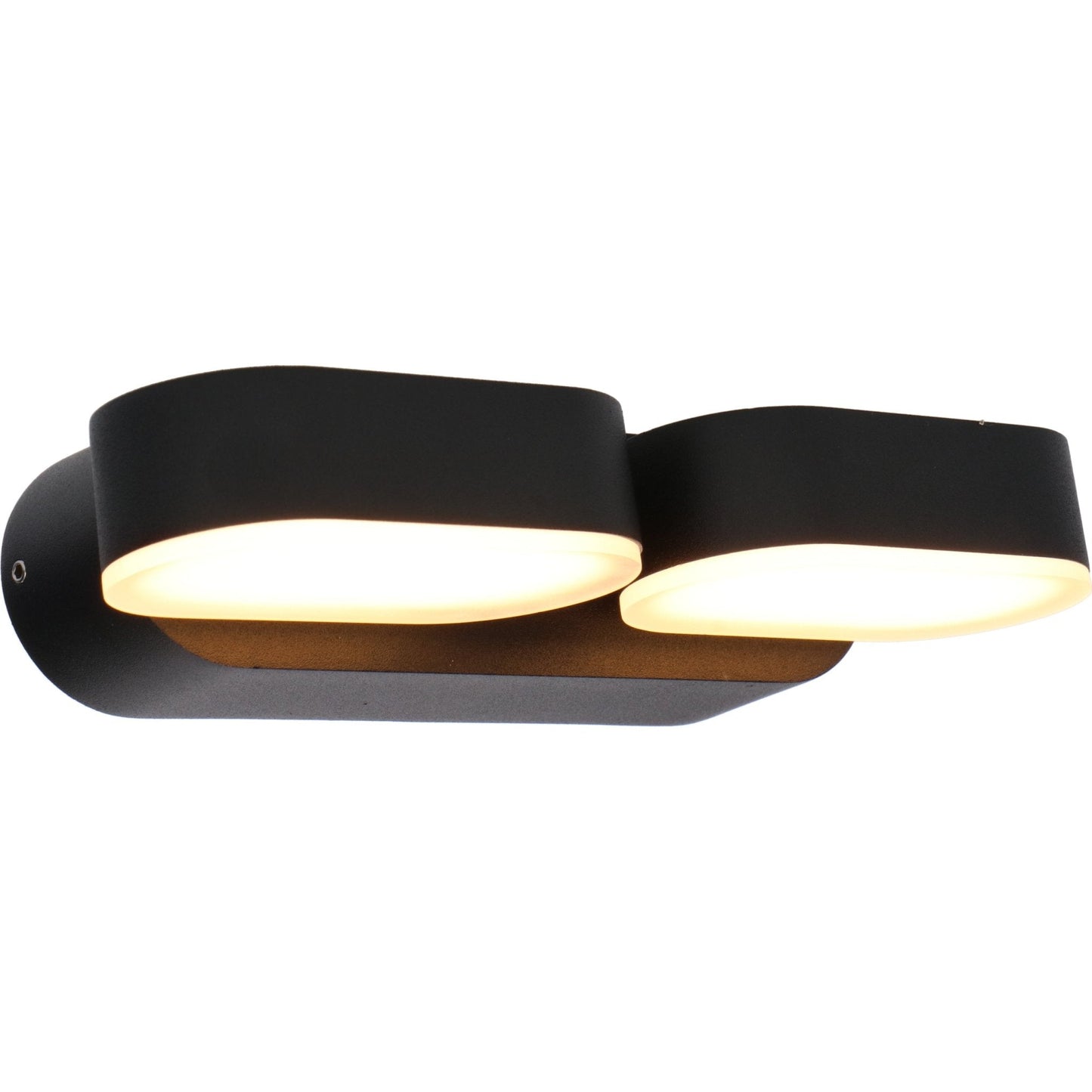 LED's Light Dubbele LED Buitenlamp - Model Rieti - Warm wit - IP44 waterbestendig - Zwart