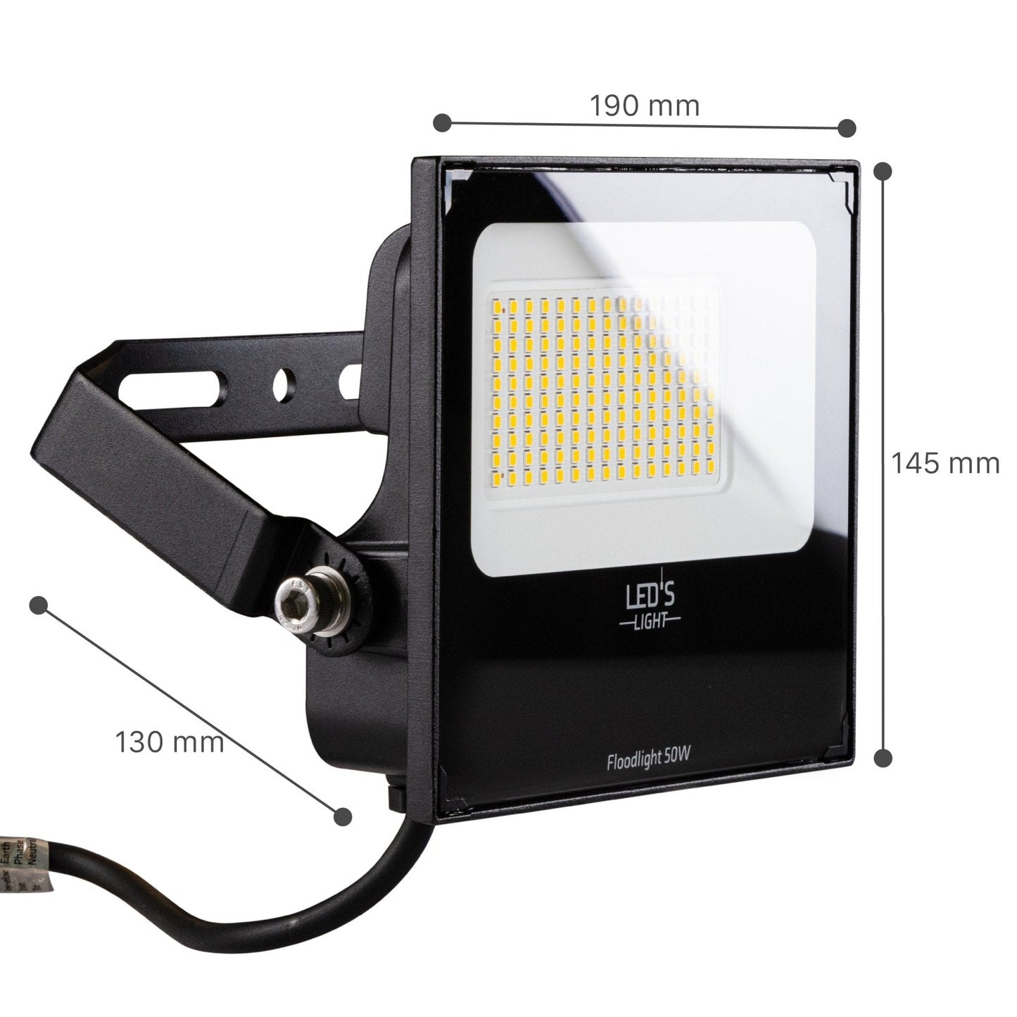 LED's Light Floodlight 8000 - Waterbestendig en Kantelbaar - 50W