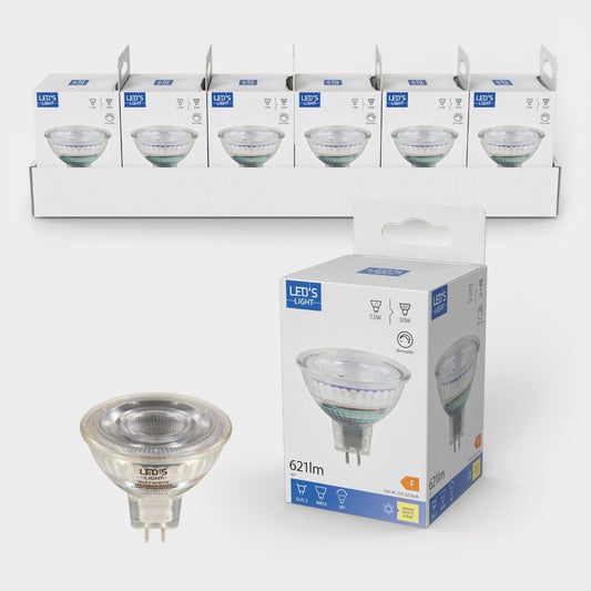 LED's Light LED lamp met GU5.3 fitting - Dimbaar warm wit - 7W vervangt 50W - MR16