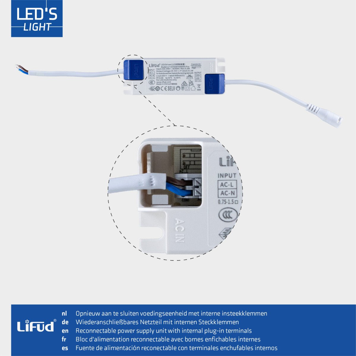 LED's Light LED Paneel 595x595mm  - Vierkant - Koel wit (4000K) - 4000 Lumen - 40W