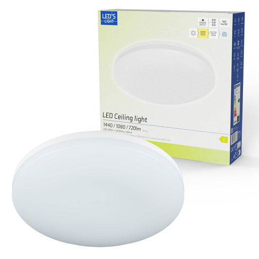 LED's Light Plafondlamp 25 cm - 6 lichtstanden - Geschikt voor alle binnenruimtes - IP54